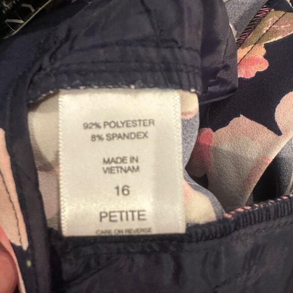 NY&C WOMENS FLORAL WIDE LEG PANTS SIZE 16 PETITE 7TH AVENUE NEW - Picture 9 of 11